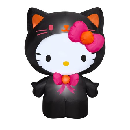 50 Inch Hello Kitty Neon Skeleton Sanrio for Halloween by Airblown Inflatables