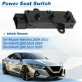 thumbnail image 2 of Interruptor de control de asiento eléctrico del lado derecho del pasajero delantero Unique Bargains No.870161AA0A para Nissan Maxima 2009-2023 para Infiniti Q50 2014-2020 Q60 2017-2020, 2 of 7