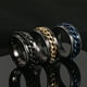 thumbnail image 2 of Nuevo anillo de pareja giratorio de acero inoxidable genial, cadena giratoria de alta calidad, anillos giratorios para mujer, hombre, joyería Punk, regalo de fiesta Dengxun unisex, 2 of 2