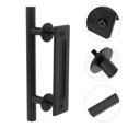 thumbnail image 1 of Minkissy 1Set Black Simple Design Garage Door Handle Durable Use Easy to Install, 1 of 8