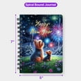 thumbnail image 5 of Happy New Year Yorkshire Terrier Family Cheer Winter Midnight Firework Spiral Bound Journal Yorkie Dog Lover Gifts 5x7in Spiral Notebook - 02025, 5 of 5