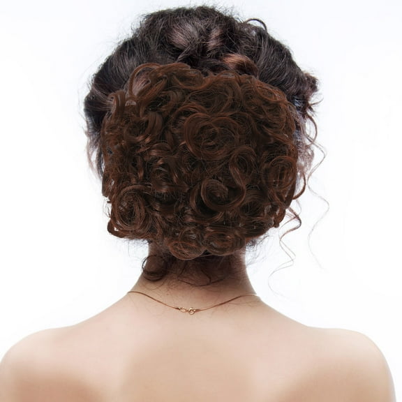 HONMEET Synthetic Messy Bun Hair Clip for Women, Elastic Band Hair Accessory, Tousled Style, Easy Updo Hairpiece