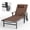 Classic Brown, variant on CIOKEA Aluminum Outdoor Chaise Lounge Chair with Pillow & Armrest, Patio Lounge Chair with 5-Position Adjustable Recliner & Wheels for Poolside Backyard, Black