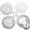 Silver, variant on 4Pcs Coffee Decorating Stencils Coffee Setting Template Cappuccino Arts Template Coffee Wreath Mold for Cake Coffee Decor