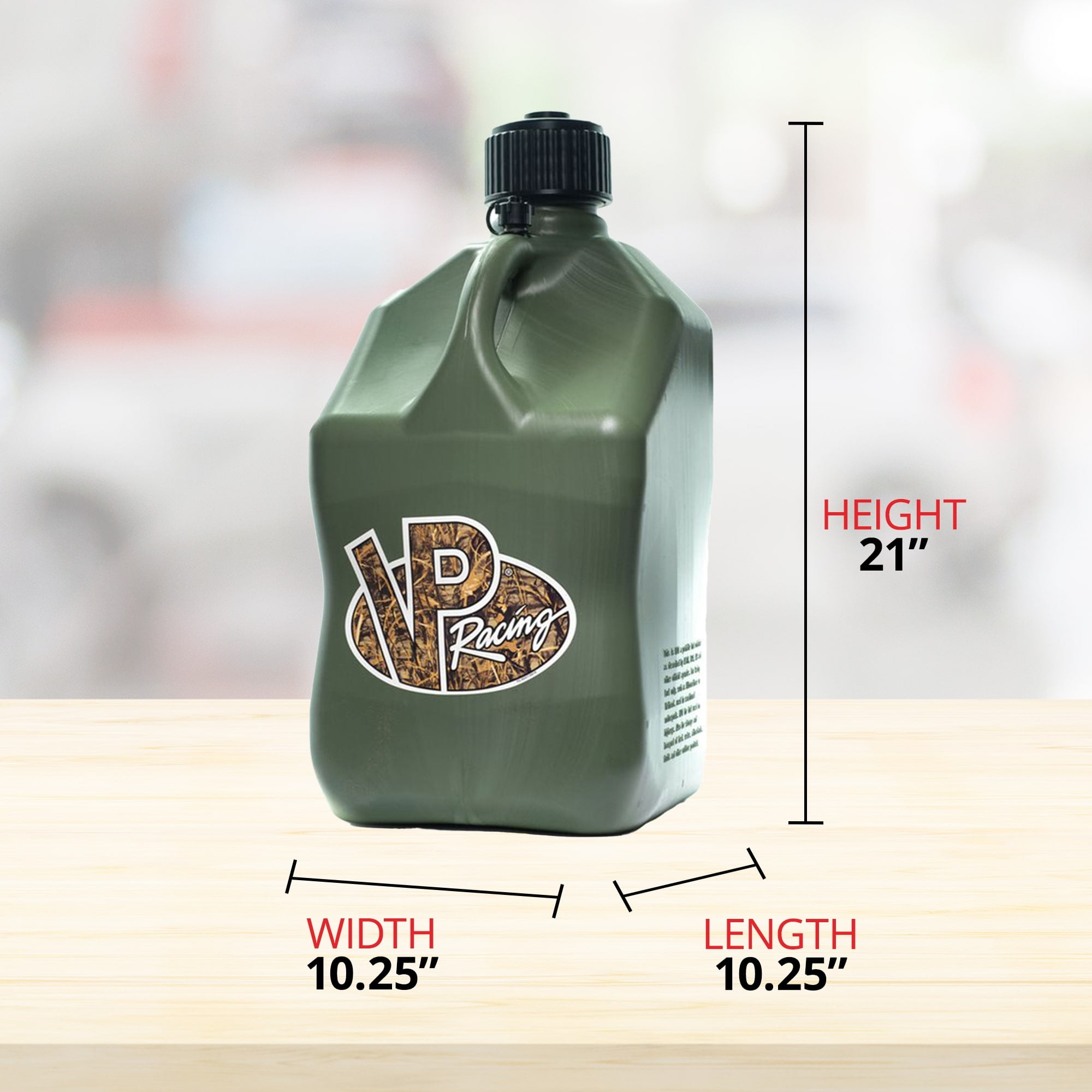 VP Racing 5.5 Gallon Motorsport Racing Liquid Container Utility Jug, Camo