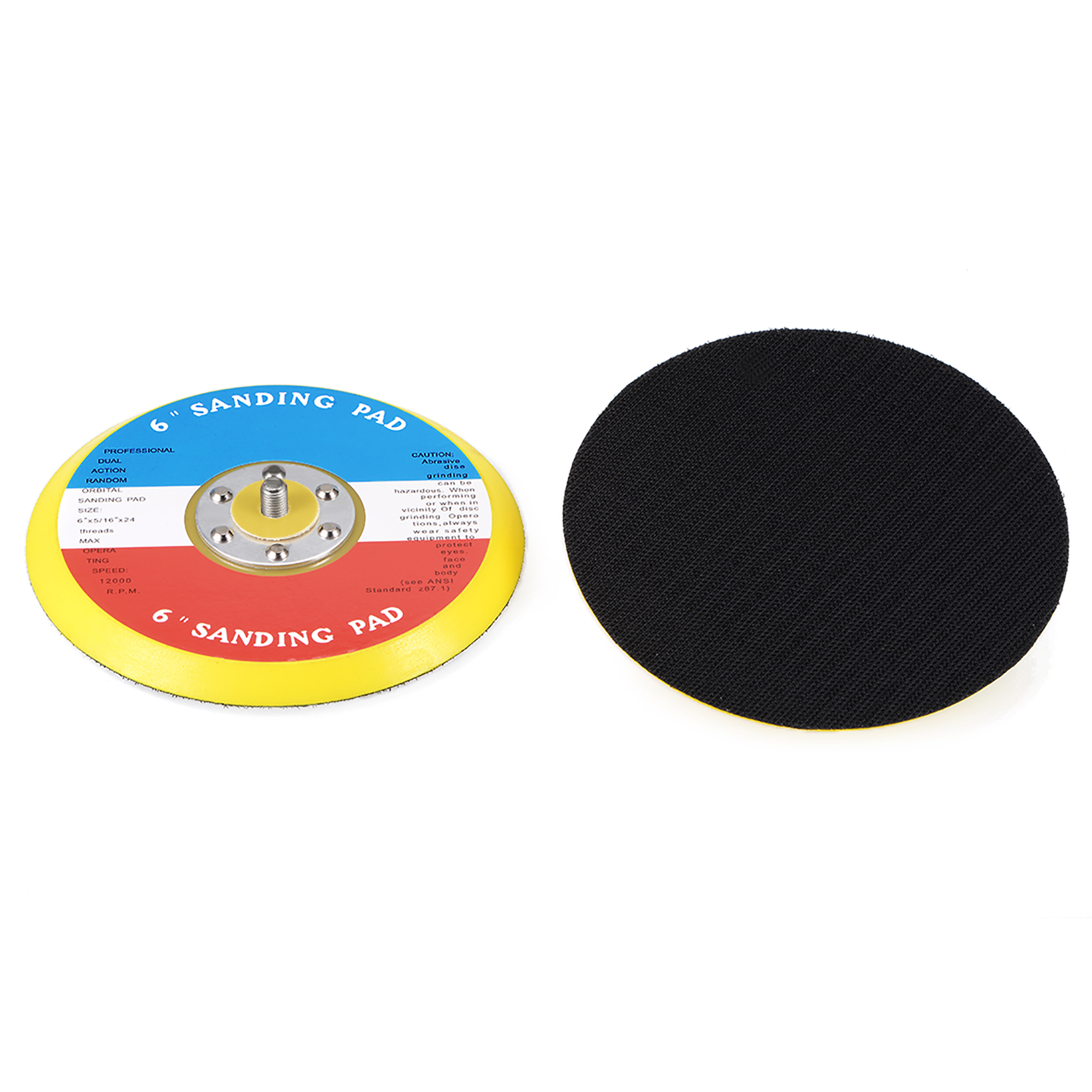 6Inch Hook and Loop Sanding Pad, 5/16Inch*10mm Thread Sandpaper