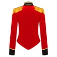 thumbnail image 5 of Haitryli Women's Long Sleeves Velvet Tassel Jacket Coat Tailcoat Party Dress Up for Halloween Red M, 5 of 7