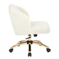 thumbnail image 3 of Ellen Office Chair in Cream Faux Fur Fabric, 3 of 4