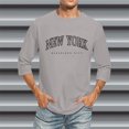 thumbnail image 2 of T-shirts pour Hommes Manches 3/4 Col Rond Confortable Dégradé Ajusté Gris m, 2 of 4