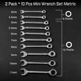 thumbnail image 6 of LEONTOOL Mini Wrench Set Metric SAE Ignition Wrench Set 40 Pcs Open End and Box End Combination Wrench Set Small Spanner Auto Industry Use, 6 of 7
