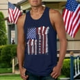 thumbnail image 5 of Caqnni Mens 4th of July Tank Tops 1776 Shirt Men's American Flag T-Shirt Patriotic Sleeveless Men's Gym Workout Graphic USA Flag Top (Navy,3XL), 5 of 5