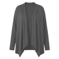 thumbnail image 5 of Stamzod Women's Plus Size Cardigan Open Front Lightweight Long Sleeve Cardigan Sweaters Fall Fashion 2026 Cardigans Gray C XXXXL, 5 of 7
