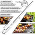 thumbnail image 2 of Brochetas Kabob LANNEY de acero inoxidable de 17 pulgadas, paquete de 12, +2 unidades, 2 of 6