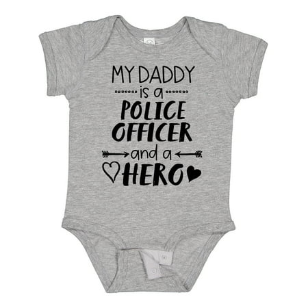 

Inktastic My Daddy is a Police Officer and a Hero Gift Baby Boy or Baby Girl Bodysuit