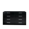 thumbnail image 5 of Tcbosik Double Dresser with 8 Drawers, Chest of Drawers, Closet Storage Organizer for Bedroom, Living Room, Black, 5 of 9