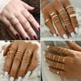 thumbnail image 6 of GKNET 2024 Fashion Women Boho Retro Color Silver Finger Knuckle Rings Set Delicate Jewelry Gift-6pcs Round, 6 of 9