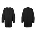 thumbnail image 3 of Gibobby Suéter de Mujer Mujeres Otoño Manga larga Cuello Rojoondo Color sólido Cable Knit Chunky Casual Oversized Pullover Sweater Tops (Negro, M), 3 of 4