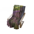 thumbnail image 4 of French Country Soft Flannel Fleece Throw Blanket, Nature Themed Outdoor Scene of Lavender Field and Cloudy Sky, Cozy Plush for Indoor and Outdoor Use, 70" x 90", Multicolor, by Ambesonne, 4 of 6