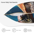thumbnail image 5 of Haiem Realistic Turtle Print Velvet Soft Solid Decorative Square Throw Pillow Covers Set with Elegant Piping Christmas Cushion Case for Sofa Bedroom Car-20"x20", 5 of 8