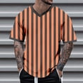 thumbnail image 5 of European Striped Men Casual Sports V Neck Short Sleeve Tennis T Shirt Comfortable Fitness Summer Trend Tee, 5 of 5