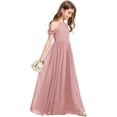 thumbnail image 3 of Girls Halter Chiffon Performance Dress, Sleeveless Long Gown for Piano Violin Recital, 3 of 5