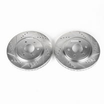 Power Stop Front Pair of Drilled and Slotted Brake Rotors JBR1124XPR
