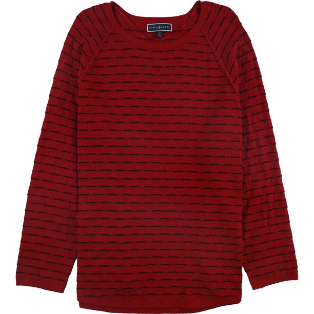 Karen Scott suéter con dobladillo curvo texturizado para mujer, rojo, 3X