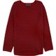 thumbnail image 1 of Karen Scott suéter con dobladillo curvo texturizado para mujer, rojo, 3X, 1 of 1