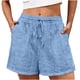 thumbnail image 1 of Pantalones Cortos de Cintura Elástica de las Mujeres con Bolsillos Ojos Sueltos Bottoms de Verano de Doble Bolsillo Casual para Uso Diario, 1 of 6