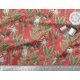 thumbnail image 3 of Soimoi Poly Georgette Fabric Leaves & Lemur Animal Fabric Prints by Yard 42 Inch Wide, 3 of 3