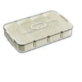thumbnail image 3 of Fridge Organizer Bin Removable Portable Appetizer Platter for Cafes Home Nut White 4 grid, 3 of 8