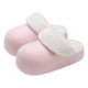 thumbnail image 4 of Pantuflas de mujer con punta cerrada, impermeables y desmontables, de suela gruesa, para uso en exteriores, para la oficina, de algodón, muy cálidas, para otoño e invierno, 4 of 4