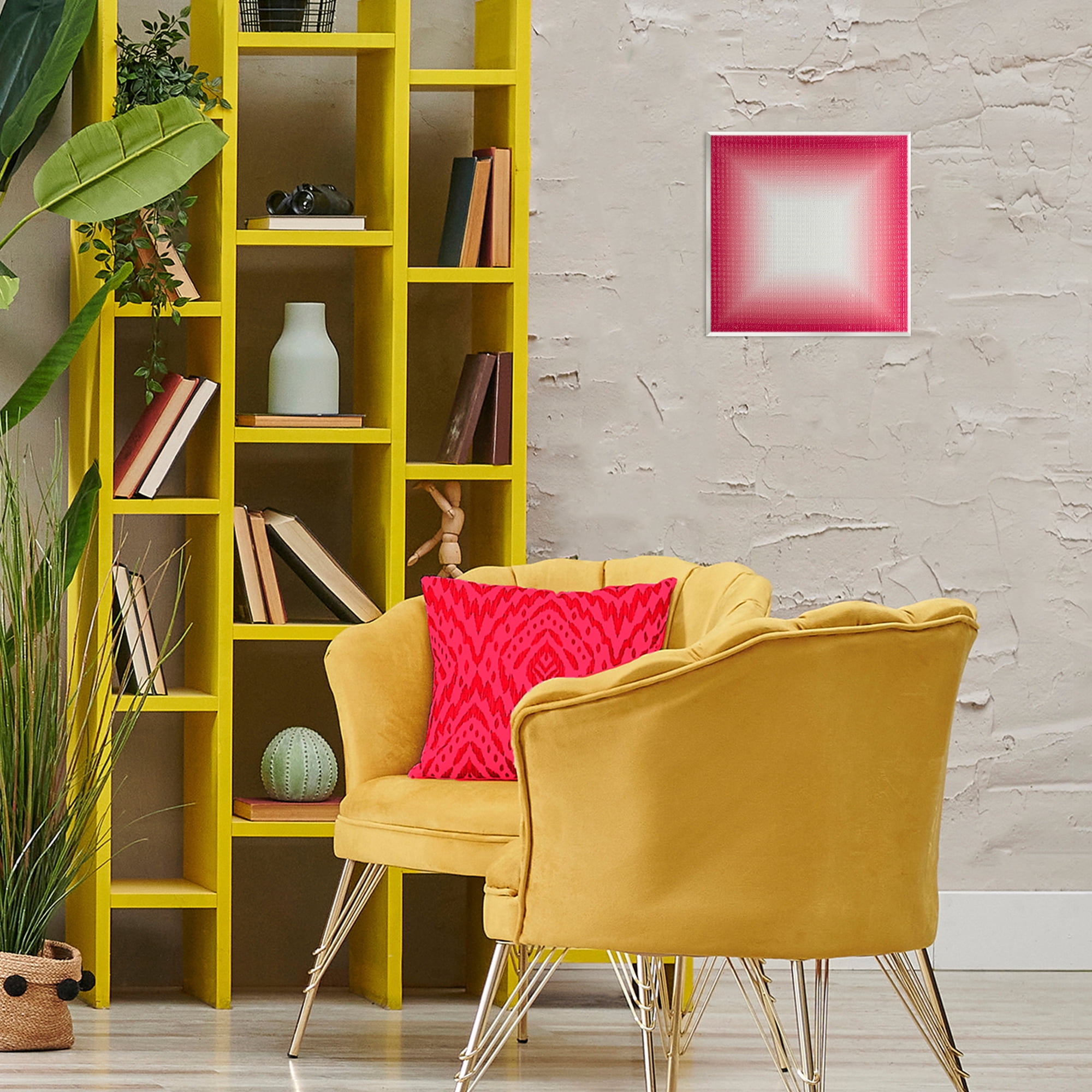 Stupell Industries Red Ombre Fade Abstract Painting Unframed Art Print Wall Art, 12 x 12