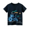 thumbnail image 3 of Gyexs Boys Shirts Size 7-8 Boy Shirts Cute Summer Design Cotton Tee Tops Back To School T-Shirt (Child, Dark Blue, 7-8 Years), 3 of 6