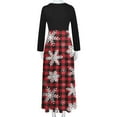thumbnail image 6 of FAVIPT 2024 Christmas Dress Womens Christmas Maxi Dress,Women's Plus Size Xmas Snowflake Print Long Sleeve Crewneck Holiday Ankle-Length Dresses, 6 of 6