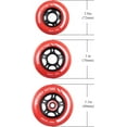 thumbnail image 4 of Rollerex VXT500 RipStik Wheels (Multiple Color Options Available) (2-Pack) - Use on Roller Blades, RipStiks, Luggage, Baggage or Wheelchairs (Rocket Red) (80mm), 4 of 6