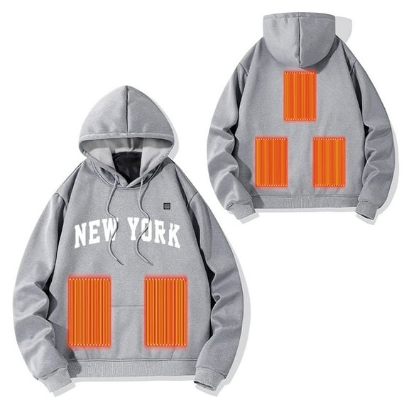 Women's Men's Hooded Pullover Winter Heated Pullover With Hood Unisex Hoody Heated Hoodie With 5 Heating Outdoor Heating Jacket Heating Vest Warming Sweatshirt Womens Sweater Zip Long Winter Womens