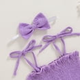 thumbnail image 4 of Newborn Baby Girl Sleeveless Bubble Romper Cotton Tutu Dess Bodysuit with Headband Set Summer Clothes Outfit, 4 of 7