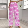 thumbnail image 2 of Paw Print Pajama Pants Breathable with Pockets Pajamas For Lady Vintage Sleeping Pants Bedroom Homewear, 2 of 6