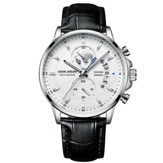 Seiko Men's SKA557 Kinetic Black Dial Black Fabric & Leather Strap