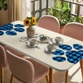 thumbnail image 3 of Cats Pawprints Table Cloths for 3 Foot Rectangle Tables, Yellow Black Buffalo Plaid Simple Beige Patio Waterproof Elastic Fitted Tablecloths, Washable Rectangular Table Cover for Camping, 3 of 8