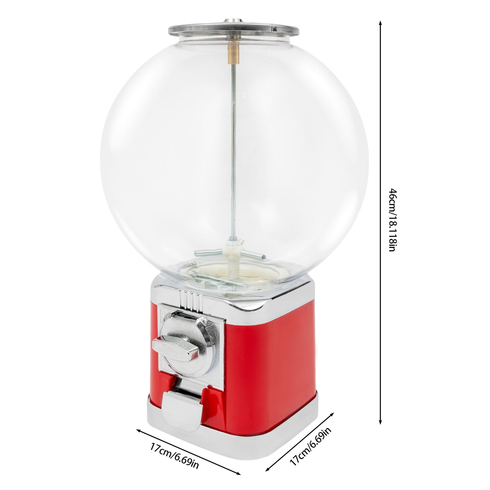 Vending Machine, Red Twister Ball Dispenser for Selling Small Capsule Toys in Retail Stores, Amusement Parks, Hypermarkets, Parks, Game Halls