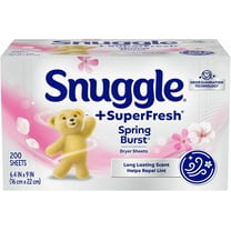 Plus SuperFresh Dryer Sheets with Static Control and Odor Eliminating Technology, Spring Burst, 200 Count
