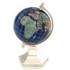 Kalifano Caribbean Blue 3-in. Gemstone Globe with Contempo Stand