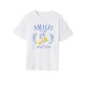 thumbnail image 3 of Camiseta de mujer de verano clásica con cuello redondo para desplazarse en la playa, caminar en la oficina, 3 of 7