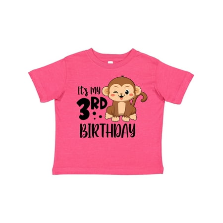 

Inktastic Monkey Its My 3rd Birthday Gift Toddler Boy or Toddler Girl T-Shirt