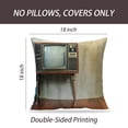 thumbnail image 2 of LALILO Throw Pillow Covers Retro Television Old Room Television Cushion Cover 18" x 18", 2 Pack, 2 of 6