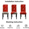 thumbnail image 6 of Red Christmas Chair Covers Set of 6,Winter Christmas Tree Snowflake Elk Chair Protectors,Elastic Removable Washable Dining Chair Covers for Winter Christmas Kitchen Dining Room Holiday Decor, 6 of 6