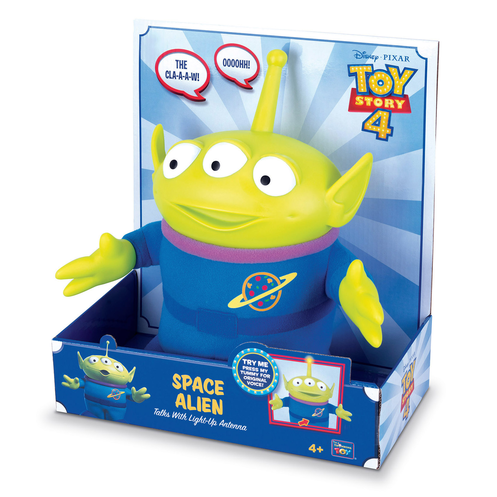 Disney Pixar Toy Story SPACE ALIEN Talks with Light-Up Antenna - image 5 of 5