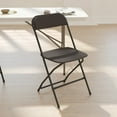 thumbnail image 3 of Emma + Oliver Folding Chair - Black Plastic - 4 Pack 650LB Weight Capacity - Event Chair, 3 of 15